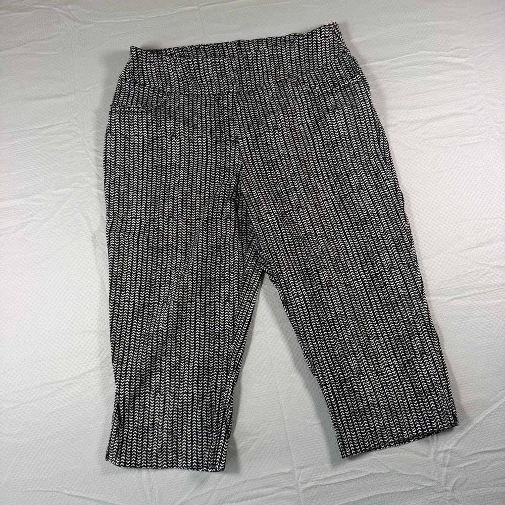Westbound Women's Pull On Cropped Pants Stretch Grey Petite Size 16